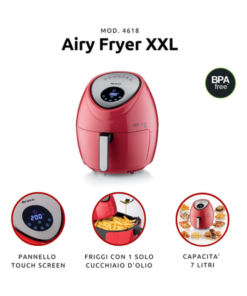 ARIETE FRITEUSE AIRFRYER RED MAX 5,5 L 4618 ARIETE